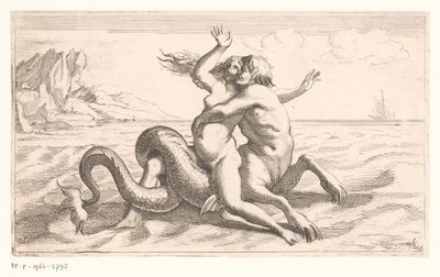 Triton elrabol egy nőt alkotó: Jean Lepautre (attributed to)