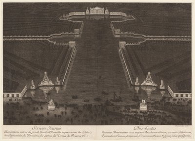 Világítások a Versailles-i Grand Canal körül alkotó: Jean Lepautre