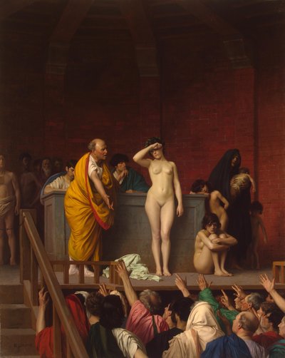 Rabszolgapiac az ókori Rómában alkotó: Jean Leon Gerome