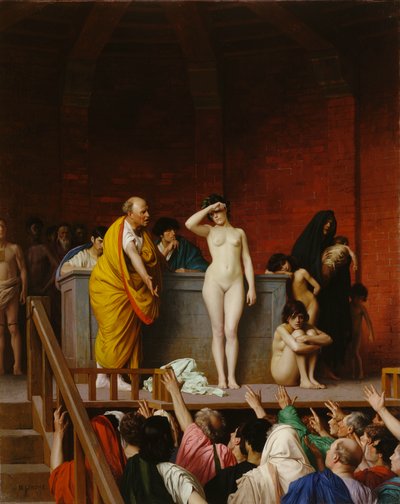 Rabszolgapiac az ókori Rómában alkotó: Jean Leon Gerome