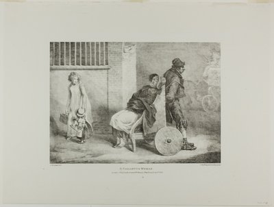 Egy paralelita nő, 9. lemez a Különböző témákból, életből és kőből rajzolva (The English Suite) alkotó: Jean Louis André Théodore Géricault