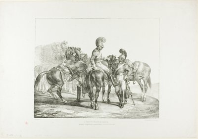 Egy csapat életmentő, 5. tábla az Életből rajzolt különböző témákból, kőre rajzolt életből alkotó: Jean Louis André Théodore Géricault