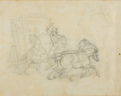 Öt ló által vontatott postakocsi alkotó: Jean Louis André Théodore Géricault