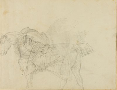 Takarót viselő ló alkotó: Jean Louis André Théodore Géricault