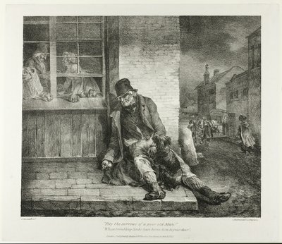 Sajnálom egy szegény öregember bánatát!... 2. lemez Különböző témákból, az életből kőre rajzolva alkotó: Jean Louis André Théodore Géricault