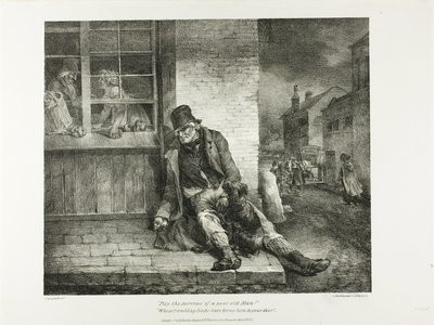 Pity the Sorrows of a Poor Old Man!... plate 2 from Various Subjects Drawn from Life and on Stone (The English Suite) alkotó: Jean Louis André Théodore Géricault