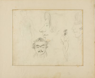 Karikatúrák lapja alkotó: Jean Louis André Théodore Géricault