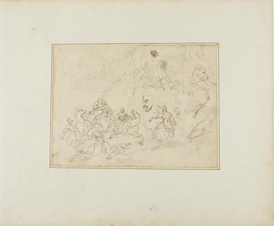 Egy lovassági csata vázlatai alkotó: Jean Louis André Théodore Géricault