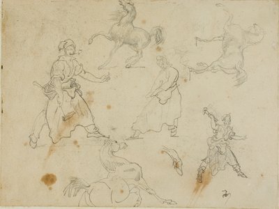 Tanulmányok a kovácsokról és a lovakról alkotó: Jean Louis André Théodore Géricault