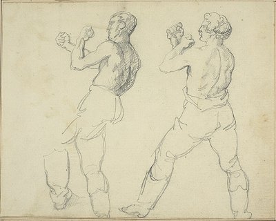 Két bokszoló balra néz alkotó: Jean Louis André Théodore Géricault