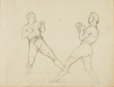 Két bokszoló spárgázik alkotó: Jean Louis André Théodore Géricault