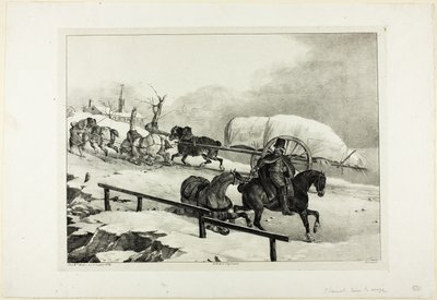 Szekér emelkedik a lejtőn alkotó: Jean Louis André Théodore Géricault