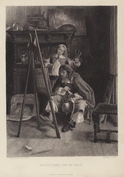 Van de Velde testvérek (metszet) alkotó: Jean Louis Ernest (after) Meissonier