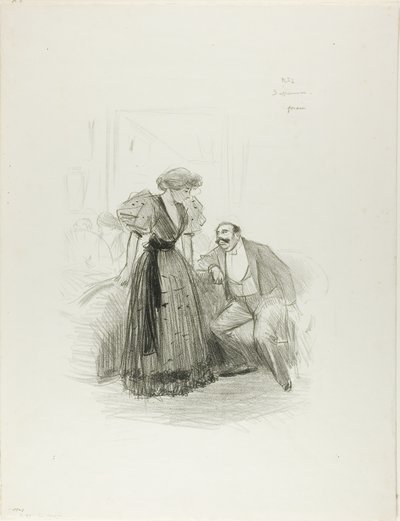 Egy esti bulin alkotó: Jean-Louis Forain
