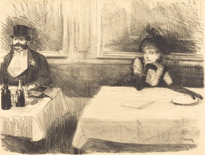 Az étteremnél alkotó: Jean Louis Forain