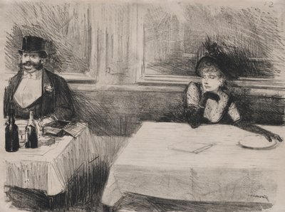 Az étteremnél alkotó: Jean-Louis Forain