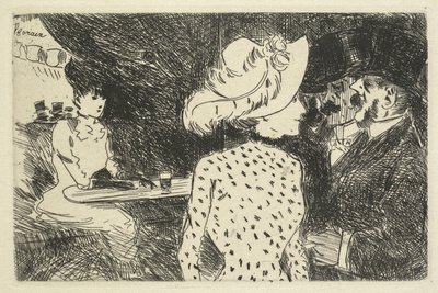 Kávéházi jelenet leírása, 1880-1886. alkotó: Jean Louis Forain