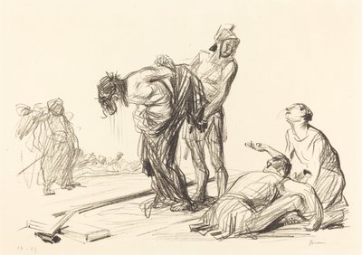 Krisztust megfosztva ruháitól alkotó: Jean Louis Forain
