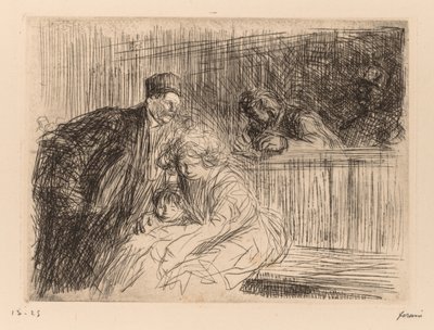 Der sprechende Anwalt zum Angeklagten von Jean Louis Forain