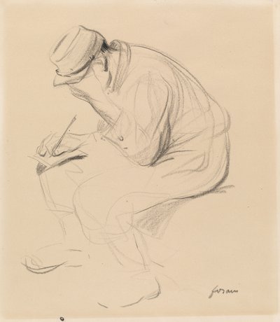 Le Poilu francia katona íróotthon, c. 1900. alkotó: Jean Louis Forain