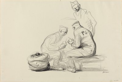 Poilu und deutsche Gefangene von Jean Louis Forain