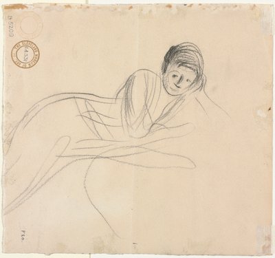 Fekvő nő (fordítva) alkotó: Jean-Louis Forain