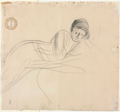 Fekvő nő verso, 1915. alkotó: Jean Louis Forain
