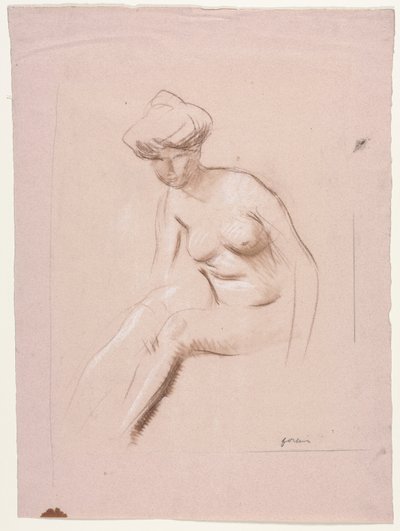 Ülő akt alkotó: Jean-Louis Forain