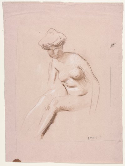 Ülő akt, 1800-as évek negyedik negyede vagy 1900-as évek első harmada. alkotó: Jean Louis Forain