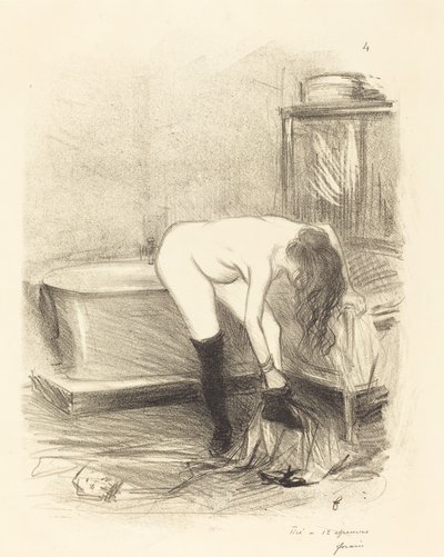 A fürdő (függőleges tányér) alkotó: Jean Louis Forain