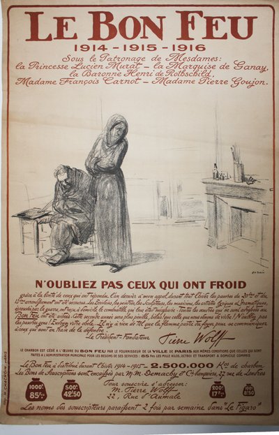 Das gute Feuer - Denke an die, die frieren von Jean-Louis Forain