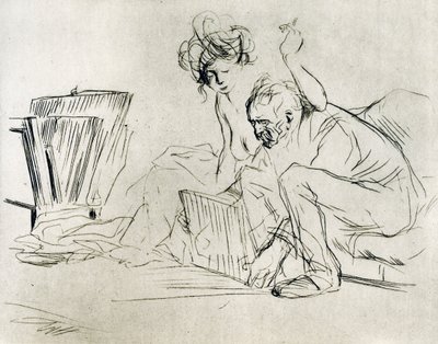 A modell nyugalomban, 1925. alkotó: Jean Louis Forain