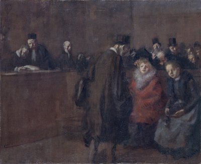 „The Law Court Scene de tribunal”, 1910 alkotó: Jean Louis Forain