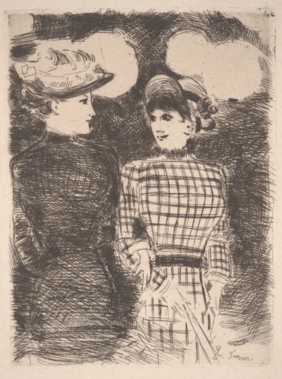 Két nő (rézkarc) alkotó: Jean Louis Forain