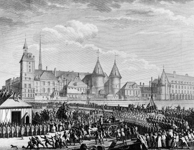 Francia forradalom: Az Agasse fivéreket február 8-án megkínozták alkotó: Jean Louis II (after) Prieur