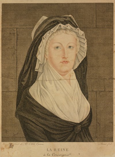 Marie Antoinette a Conciergerie-ben fogolyként, 1793 alkotó: Jean Louis Prieur