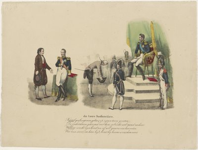 I. Vilmos és X. Károly közönsége, 1827 a két közönség (cím az objektumon) alkotó: Jean Louis Van Hemelryck (attributed to)