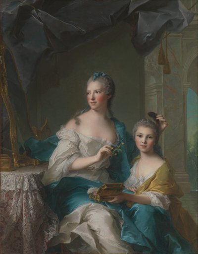 Madame Marsollier és lánya, 1749. alkotó: Jean Marc Nattier