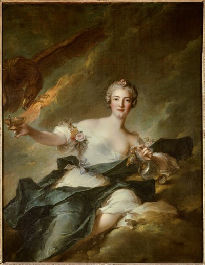 Chaulnes hercegnőjének portréja, Hebe, az Értelem istennője (Anne Josephe Bonnier de la Masson (1718-1787), Chaulnes hercegének felesége) Jupiter istent jelképező sas ábrázolja – Jean Marc festménye ( Jean-Marc) Nattie alkotó: Jean Marc Nattier