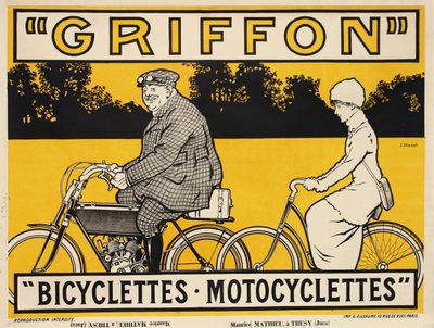 Griffon Bicycles Motorkerékpárok, c. 1905. alkotó: Jean Matet