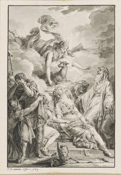Iphigenia feláldozása alkotó: Jean Michel Moreau