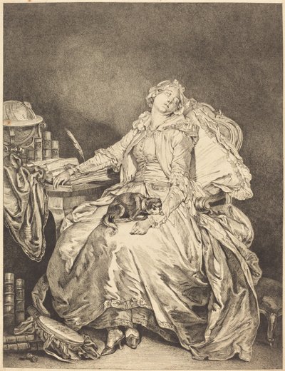 Az alvás filozófiája alkotó: Jean Michel Moreau after Jean Baptiste Greuze