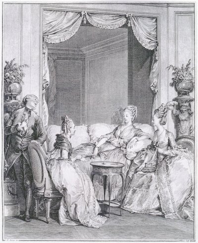 Ne félj, jó barátom, I.S. Helman (1743-1809) metszete. alkotó: Jean Michel the Younger Moreau