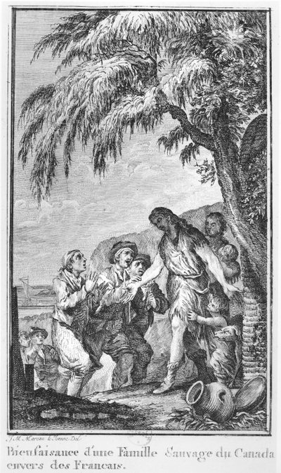 Illusztráció Guillaume Raynal abbé (1713-96) „A két India filozófiai és politikai története” című művéből alkotó: Jean Michel the Younger Moreau