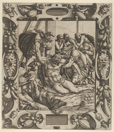Keresztlerakás, kb. 1544. alkotó: Jean Mignon
