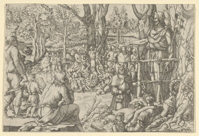 Szent János prédikál a sivatagban, 1535-55. alkotó: Jean Mignon