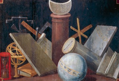Tudományos és csillagászati műszerek, 1620 körül, Jean Mosnier (1600-1656) táblaképe. Beauregard kastély, Loir-et-Cher, Franciaország. alkotó: Jean Monier or Mosnier