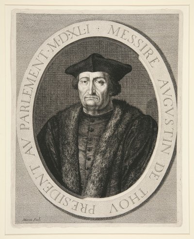 Augustin de Thou, a párizsi parlament elnöke 1535 és 1544 között alkotó: Jean Morin