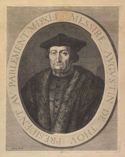Augustin de Thou, a Parlament elnöke. alkotó: Jean Morin