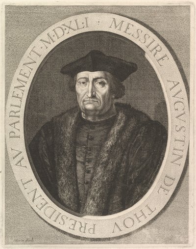 Augustin de Thou, a Parlament elnöke. alkotó: Jean Morin